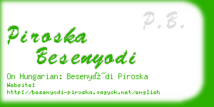 piroska besenyodi business card